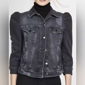 Retrofete Ada Denim Jacket Faded Black, NWT Orig $320 Size Small